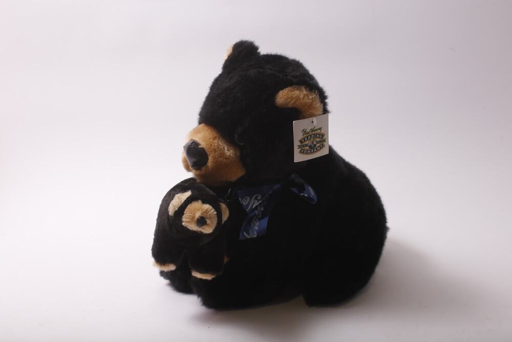 Fred Harvey, Black Bear with Cub, Yellowstone, Plush, Mother and Baby, Stuffed
